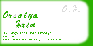 orsolya hain business card